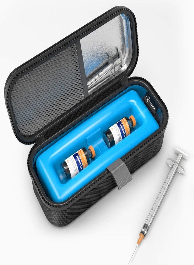 SHBC Medical Cooler Insulin Vial Carrying Travel Case TSA Approved Protector for Diabetic with One Ice Pack Black - Image 3